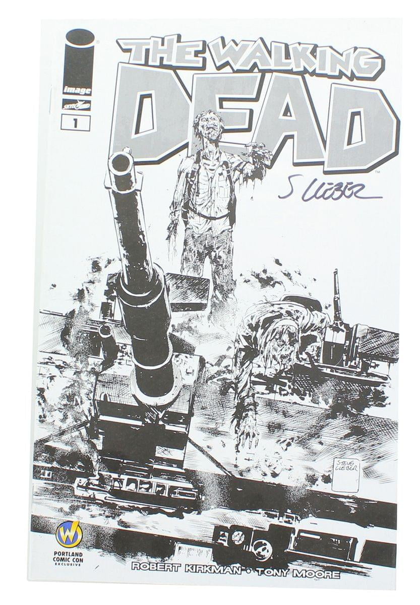 TOYNK TOYS The Walking Dead #1 WW Portland Exclusive B&W Cover Signed By Steve Lieber