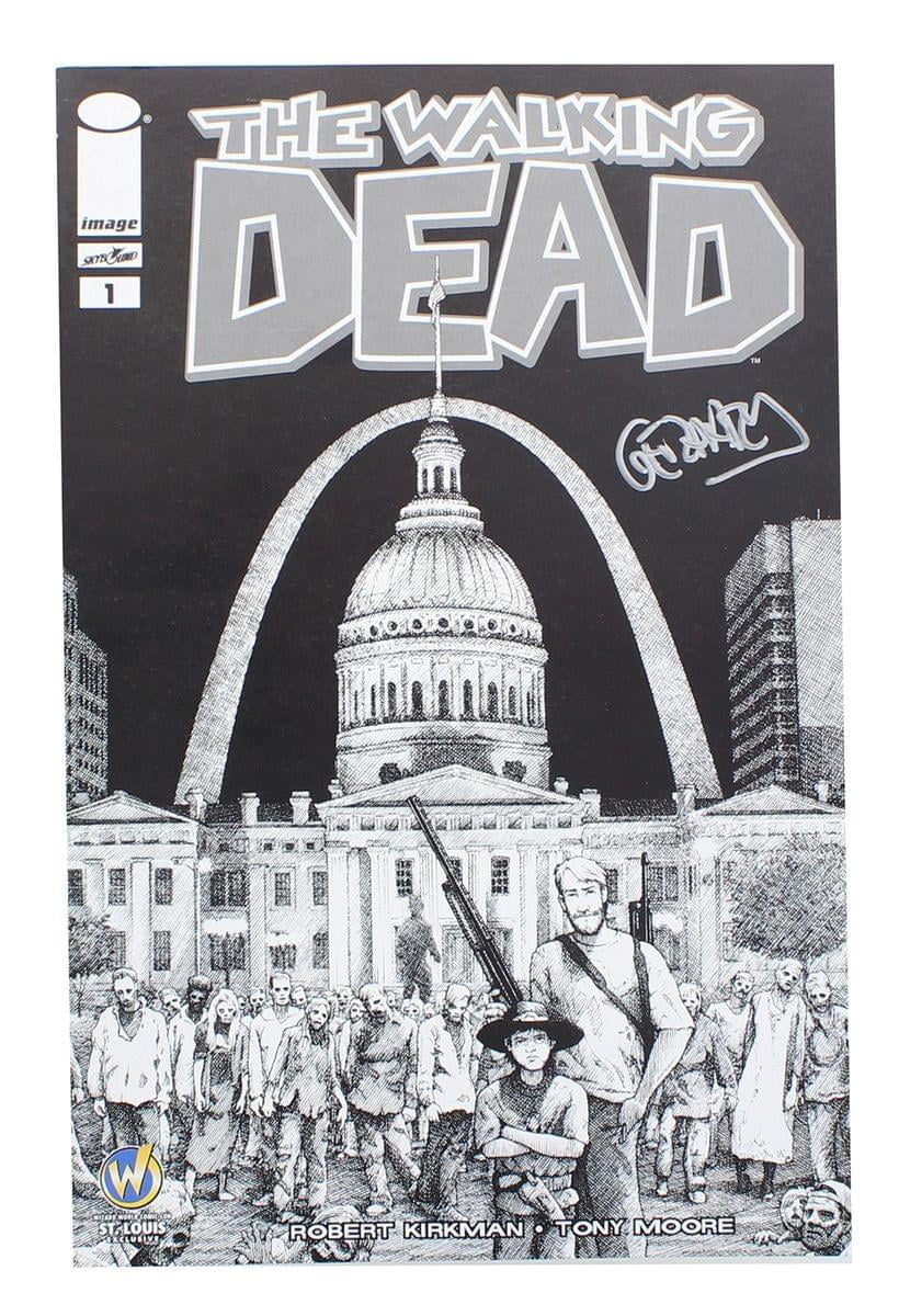 TOYNK TOYS The Walking Dead #1 WW St Louis Exclusive B&W Cover Signed By Gerhard