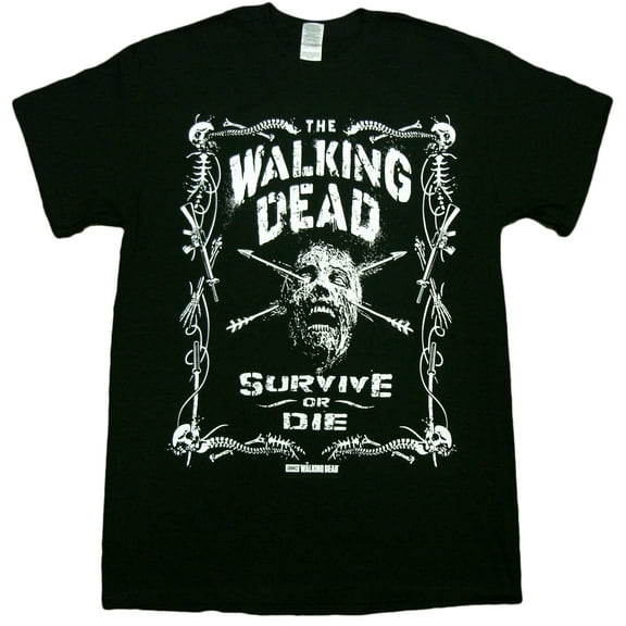 The Walking Dead Border Of Bones Survive or Die Adult T-Shirt