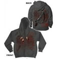 thumbnail image 1 of The Walking Dead Crossbow Ears Men's Zip Hoodie, Grey, XX-Large, 1 of 1