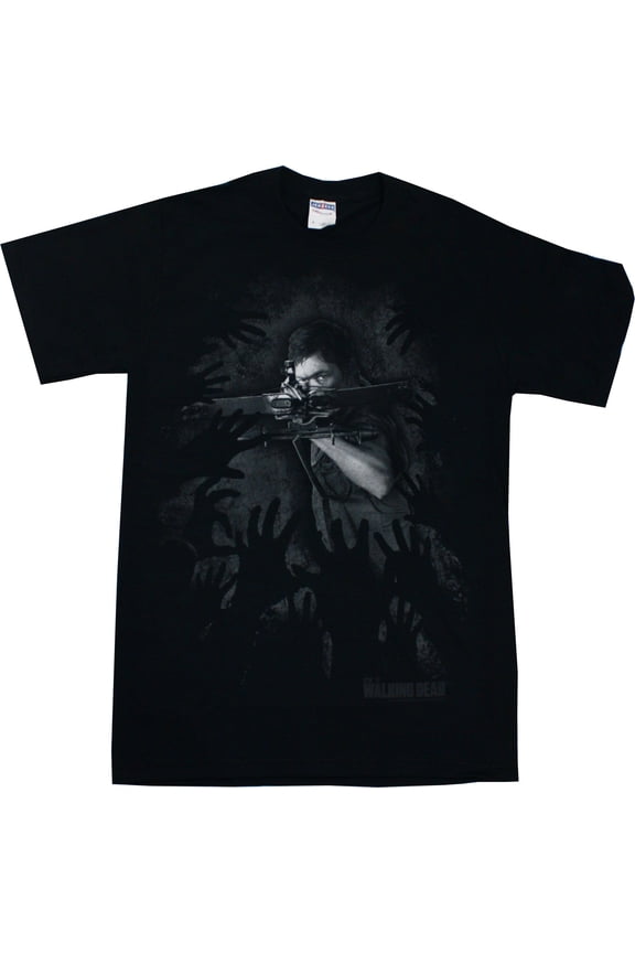 The Walking Dead Daryl Hands Men's Black Shirt, Small
