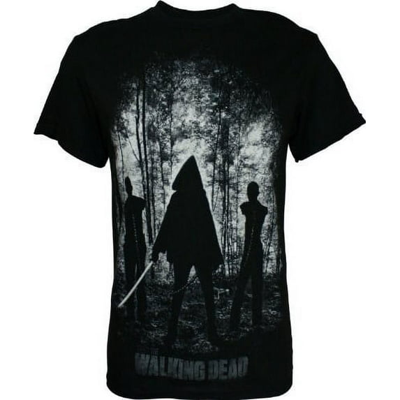 The Walking Dead Michonne Walkers Men's T-Shirt, Black, XX-Large