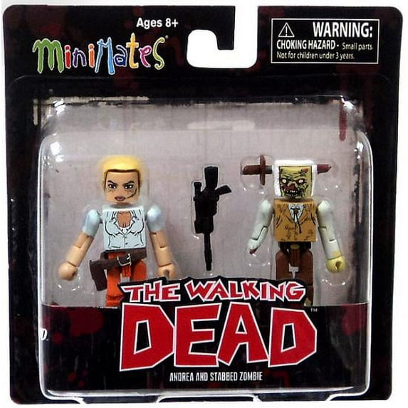 The Walking Dead Minimates Series 2 Andrea & Stabbed Zombie Minifigure 2-Pack