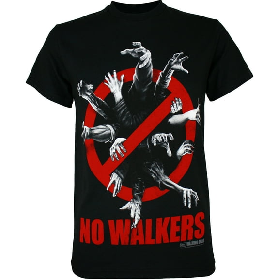The Walking Dead No Walkers Men's T-Shirt, Black, XX-Large