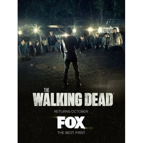The Walking Dead Poster FOX UK Promo Metal Print 12in x 16in Print on Metal 12x16 Square Adults Poster Time