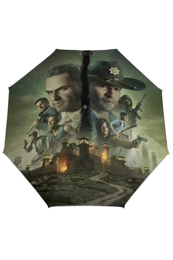 The Walking Dead-theme 3 Fold Auto Umbrella sunshade for Outdoor activities gifts for fans,friends,family and Lovers