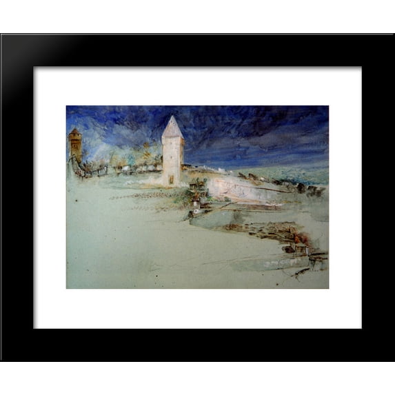 The Walls of Lucerne 20x24 Framed Art Print by John Ruskin