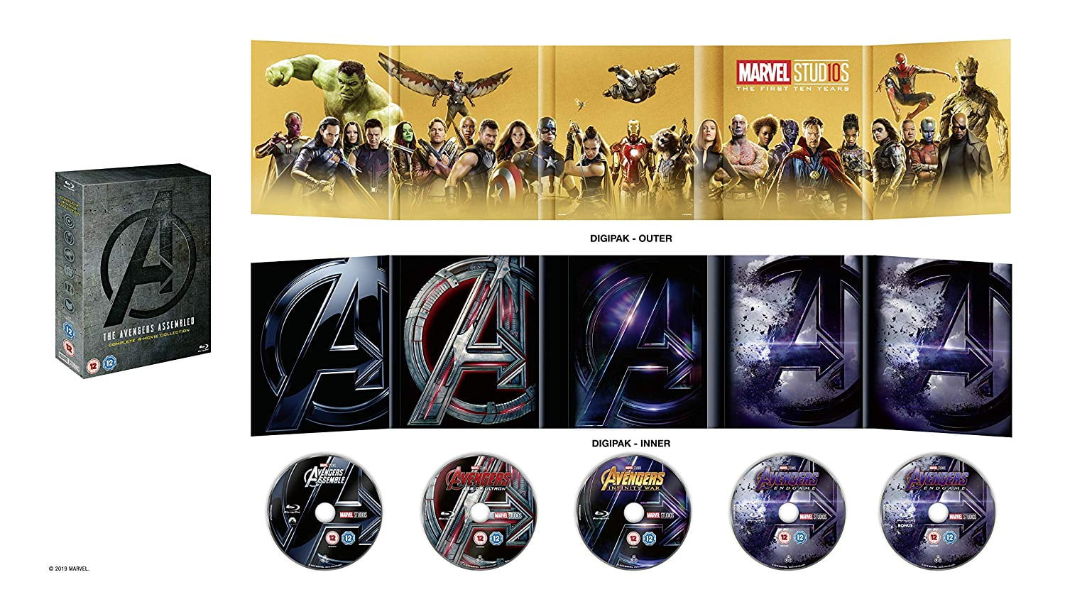 The Walt Disney Marvel Studios: Avengers 1-4 Box Set (Blu-ray) [2019]