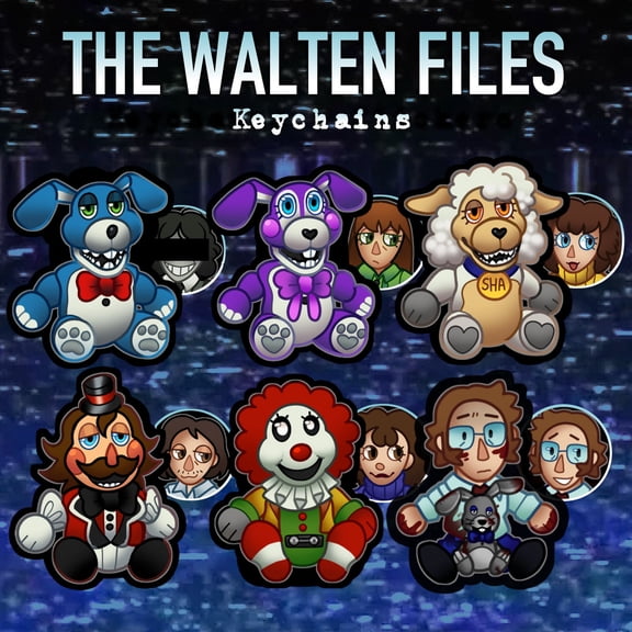 The Walten Files - Acrylic Keychains - Bon, Banny, Sha, Boozoo, Billy, Jack Walten, Felix Kranken, RANDOM 1 PACK