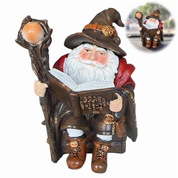 The Wandering Scholar Enchanted Reading Wizard Figurine, Statue