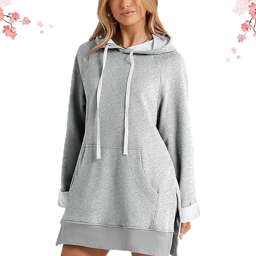 The Warmy Oversized Hoodie Dress, 2024 Oversized Hoodies, Hoodie Dress ...