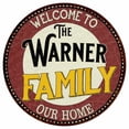 thumbnail image 1 of The Warner Family 14" Round Metal Sign Kitchen Game Room Decor 100140038345, 1 of 1