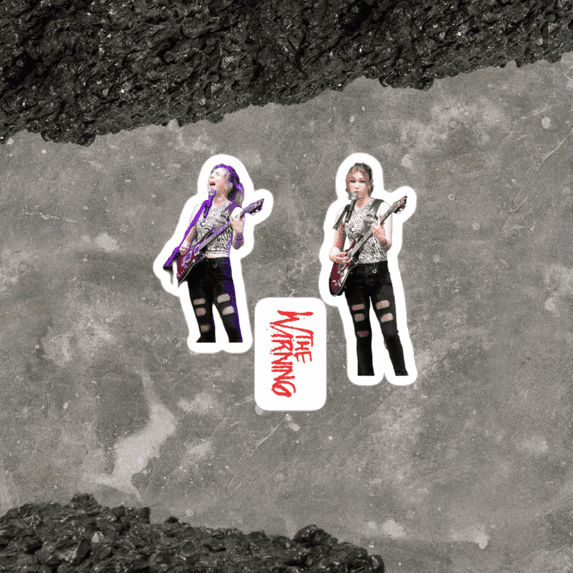 The Warning Band Kiss Cut Bubble-Free Stickers - 3x3