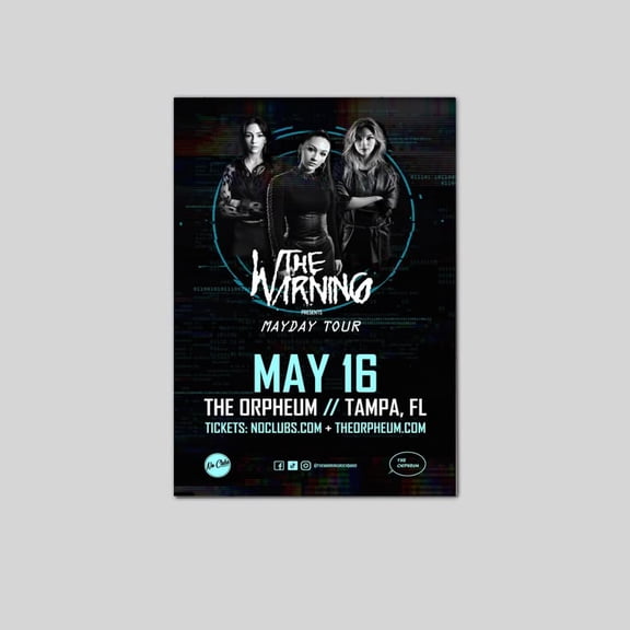 The Warning Concert Poster 05.16.22 Size 24''x36'' Goldengate