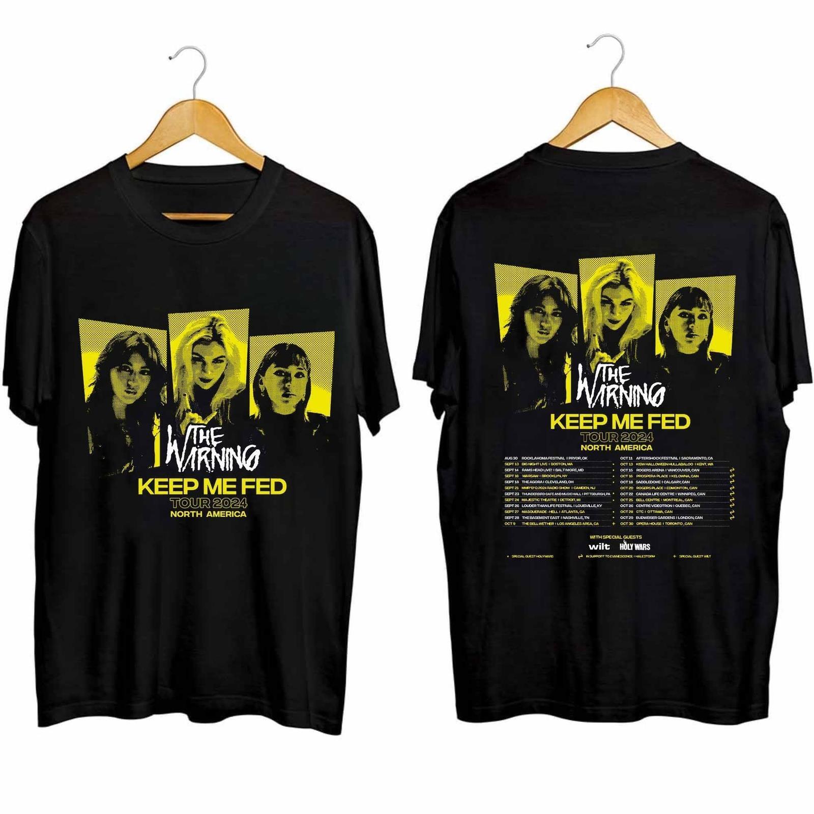 The Warning - Keep Me Fed Tour 2024 Shirt The Warning Band Fan Shirt ...