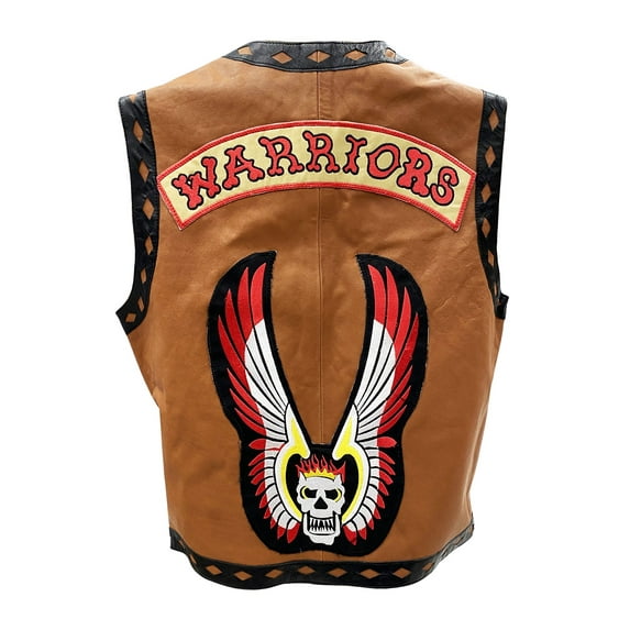 The Warriors Genuine Leather Vest Movie Costume Halloween Jacket Real Biker Gift