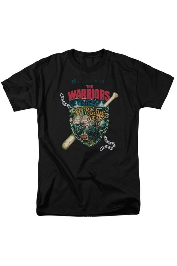 The Warriors - Shield - Adult Unisex Short Sleeve T-Shirt - Black