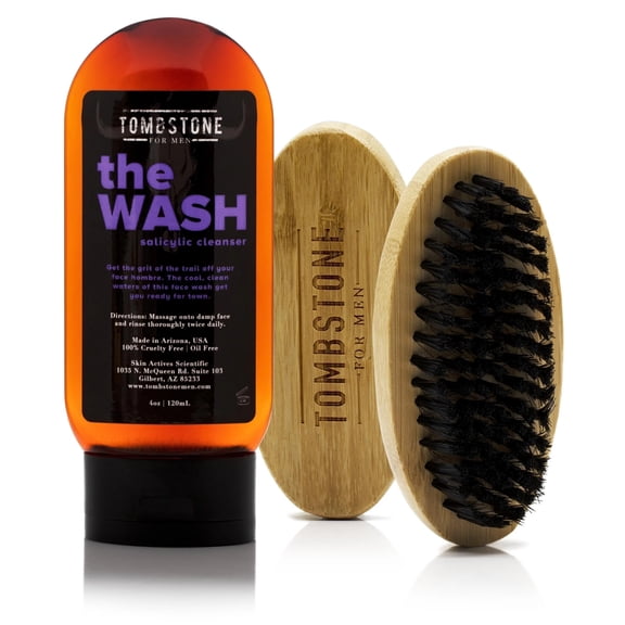 The Wash Vegan Oil-Free Salicylic Cleanser The Beard Brush Set