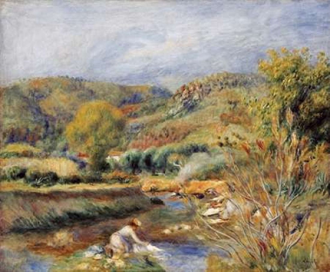 The Washerwoman Canvas Art - Pierre-Auguste Renoir (20 x 24)