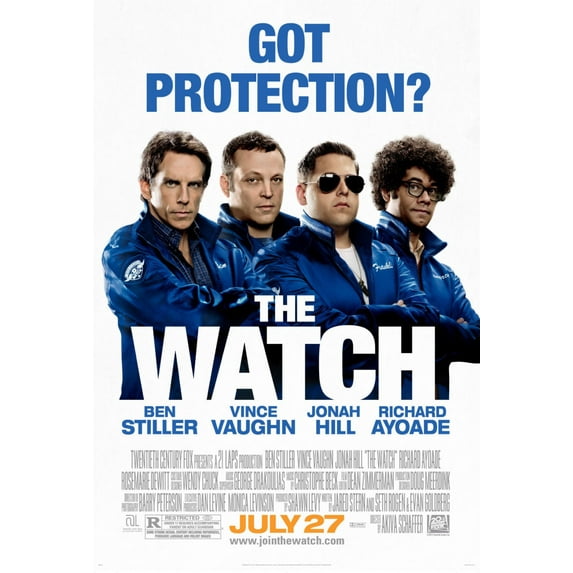 The Watch Movie Poster Reprint 27inx40in for any room 27x40 Multi-Color Square Adults Poster Time