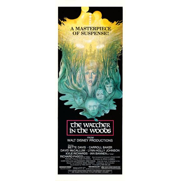 The Watcher In The Woods Movie Poster 14"X36" Multi Color Rectangle Bad Dog Posters