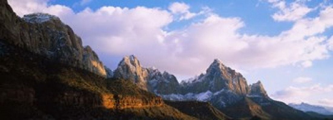 The Watchman Zion National Park Utah Canvas Art - Panoramic Images (34 x 12)