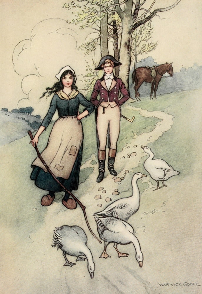 The Water-Babies 1909 When all the world is young Canvas Art - Warwick Goble (18 x 24)