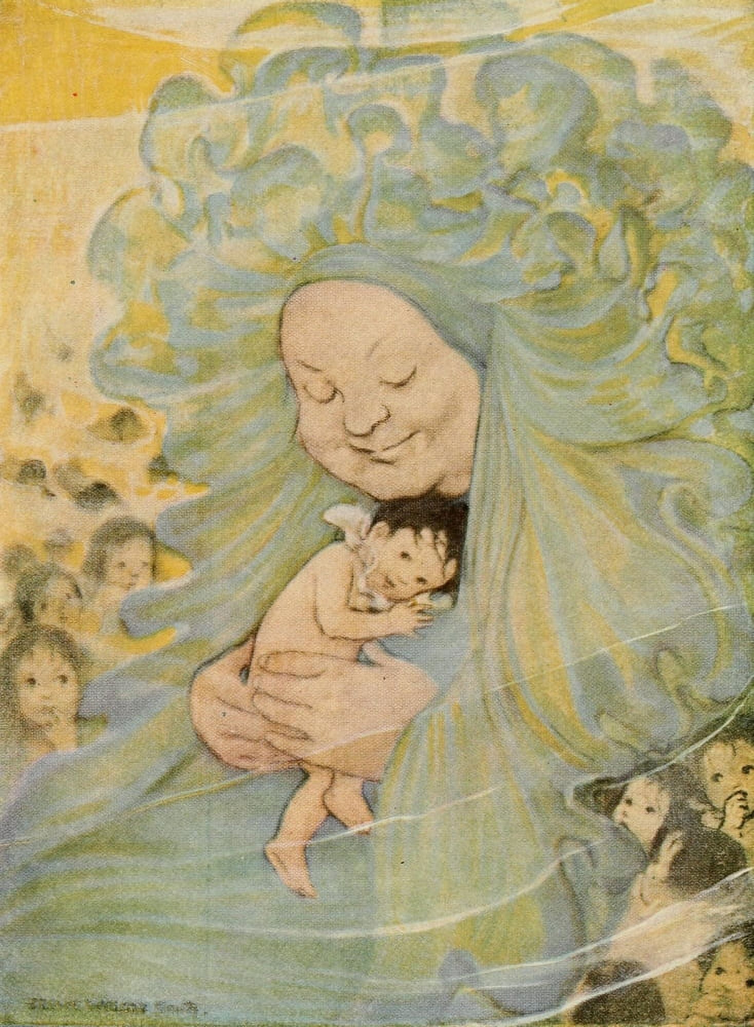 The Water Babies 1916 Mrs Doasyouwouldbedoneby Canvas Art - Jessie Willcox Smith (24 x 36)