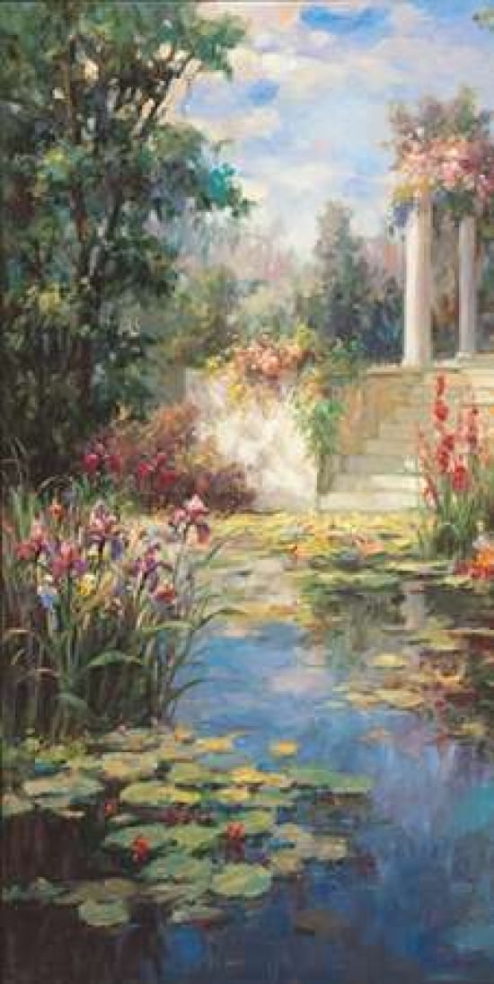The Water Garden Canvas Art - Vail Oxley (10 x 20)