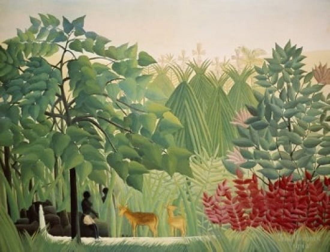 The Waterfall 1910 Henri Rousseau (1844-1910French) Oil on canvas Art Institute of Chicago Canvas Art - Henri Rousseau (24 x 36)