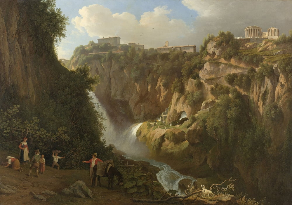 The Waterfall At Tivoli Canvas Art - (36 x 24)