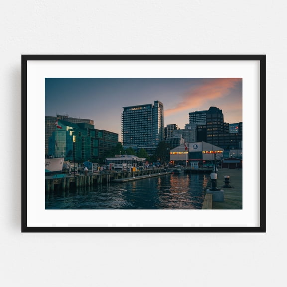 The Waterfront, Halifax - Halifax Nova Scotia Canada Photography Black Framed Wall Art Print 24 x 36 inches