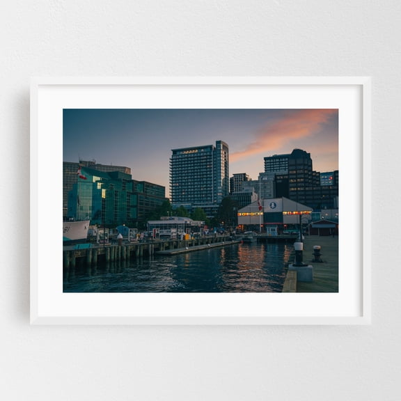 The Waterfront, Halifax - Halifax Nova Scotia Canada Photography White Framed Wall Art Print 12 x 18 inches