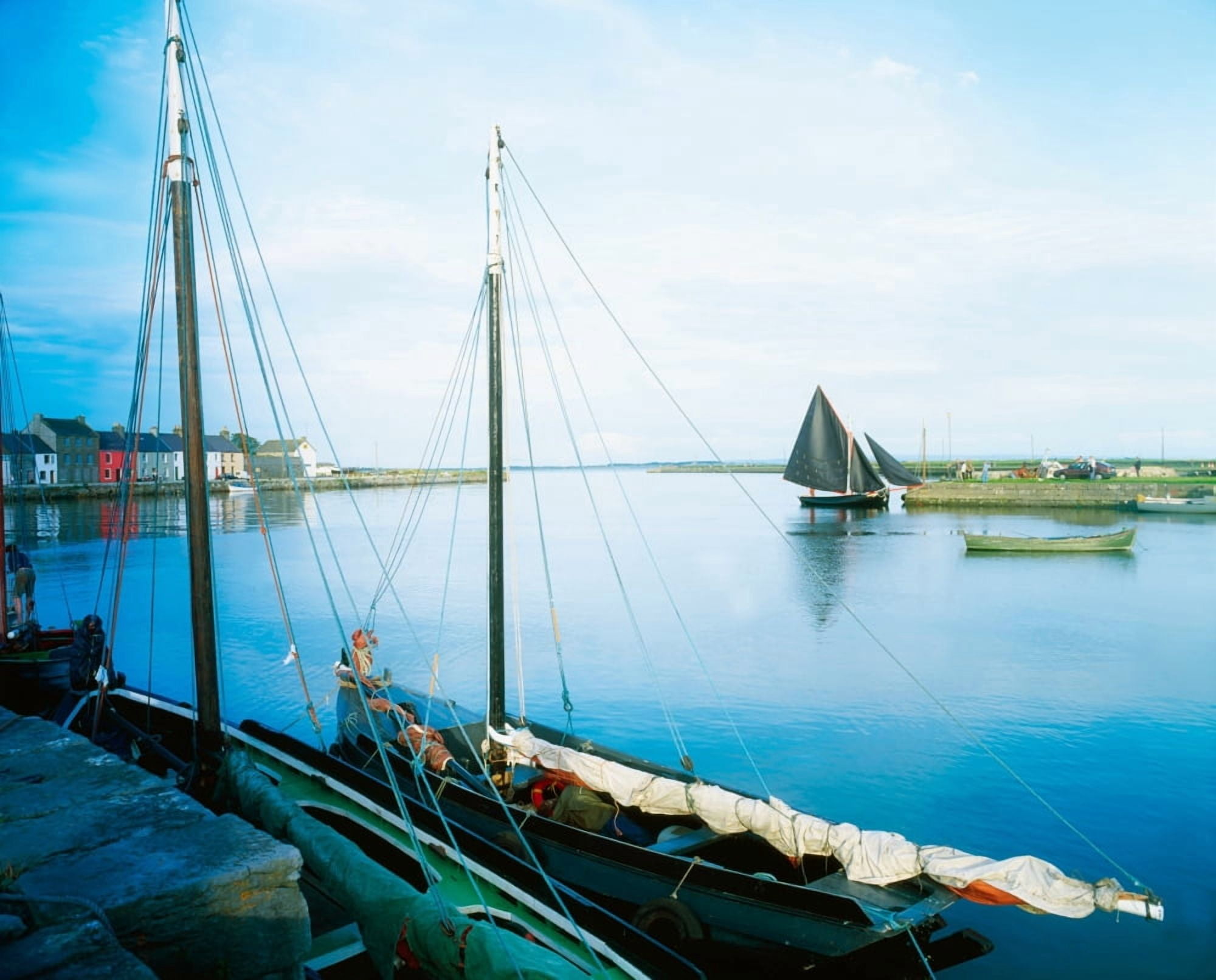 The Waterfront Near Spanish Arch Galway City Ireland Canvas Art - The Irish Image Collection Design Pics (17 x 13)