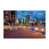 The Waterfront Skyline - Baltimore Maryland Photography Unframed Wall Art Print 5 x 7 inches