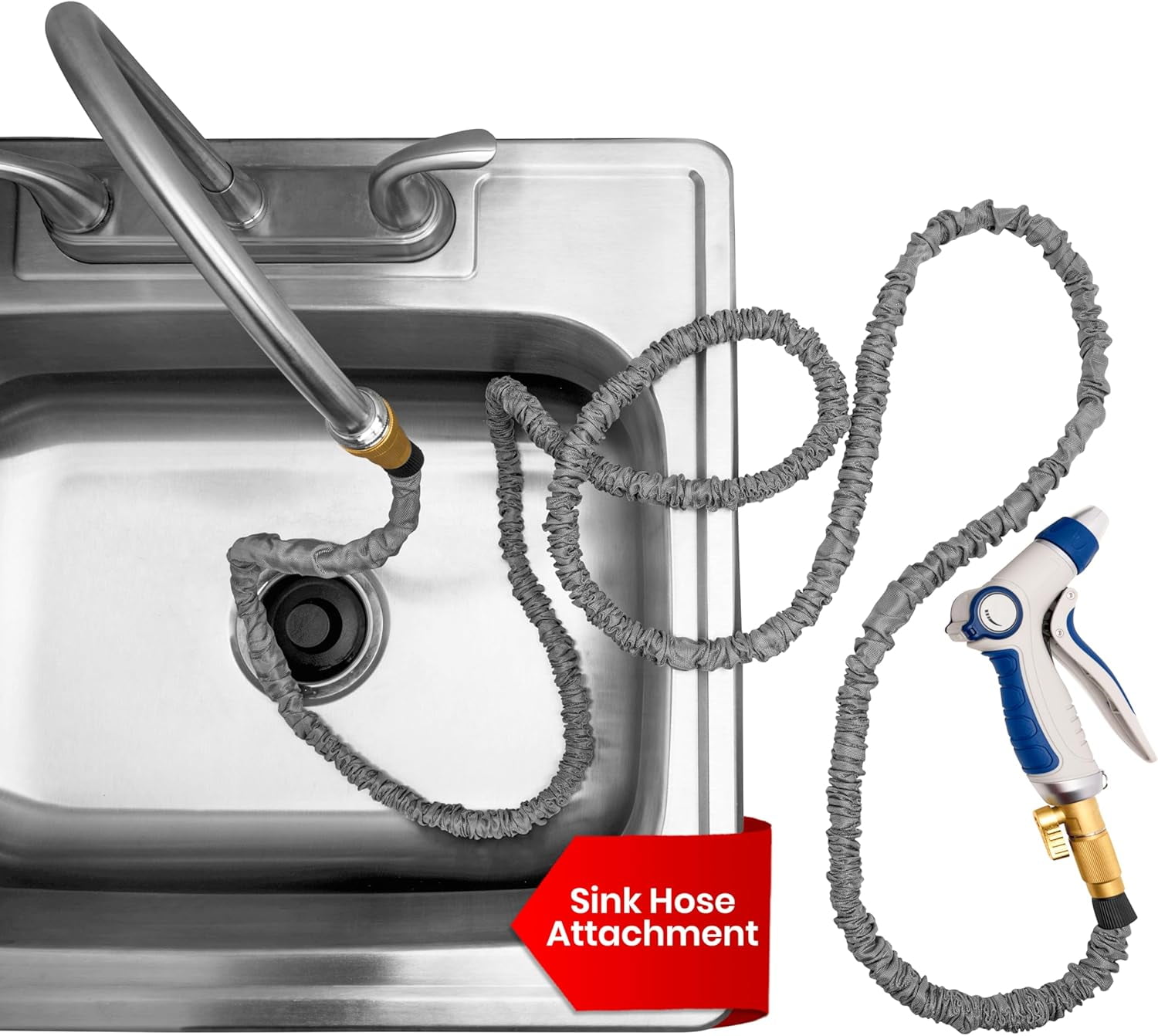 The Watering Vine Indoor Hose That Connects to Kitchen or Bathroom Faucet (75 ft)