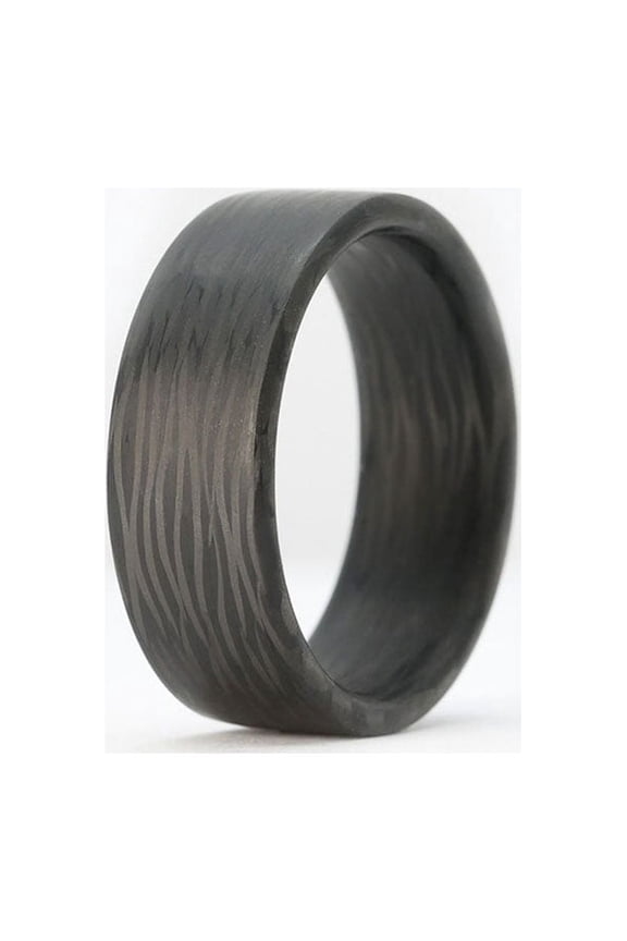 The Wave - 8mm Wave Pattern Pure Sidecut Twill Carbon Fiber Ring
