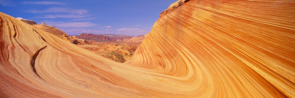 The Wave Sandstone Formation Kenab Utah Canvas Art - Panoramic Images (27 x 9)