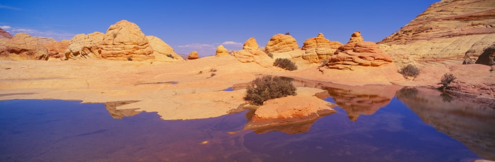 The Wave Sandstone Formation Kenab Utah Canvas Art - Panoramic Images (36 x 12)