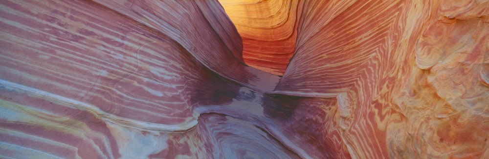 The Wave Sandstone Formation Kenab Utah Canvas Art - Panoramic Images (36 x 12)