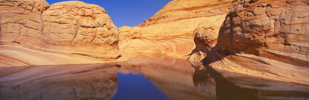 The Wave Sandstone Formation Kenab Utah Canvas Art - Panoramic Images (36 x 12)