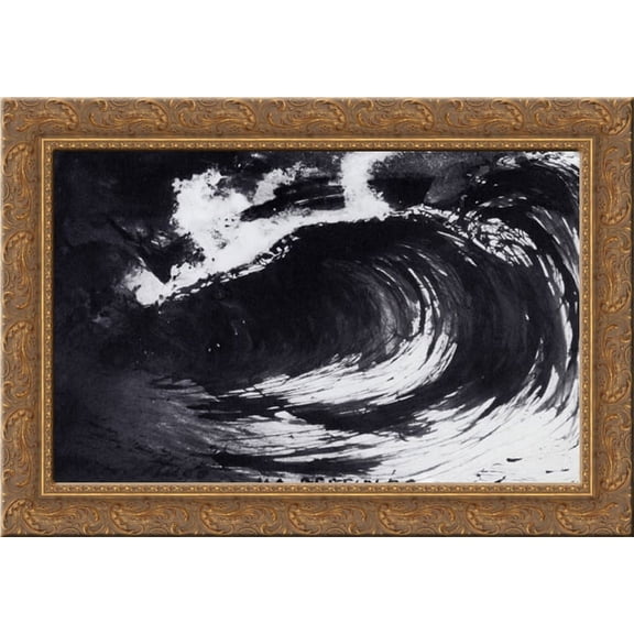 The Wave or My Destiny 24x18 Gold Ornate Wood Framed Canvas Art by Victor Hugo