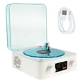 thumbnail image 1 of The Waves Vinyl Player, Waves Vinyl Bluetooth Speaker 2024 New Portable Vintage Vinyl Speaker 1500mAh Rechargeable Battery with Adjustable Light and Time for Bedroom Party White, 1 of 11
