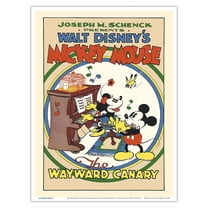The Wayward Canary - Starring Mickey & Minnie Mouse - Vintage Film Movie Poster c.1932 - Master Art Print (Unframed) 9in x 12in