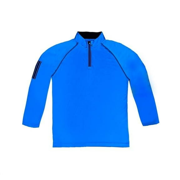 The Weather Apparel 58043-139-3XL Men Solid Activewear Long Sleeve Jersey, Azure Blue & Black - 3XL