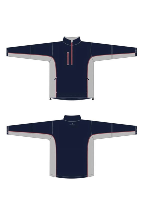 The Weather Company Golf Microfiber 1/4 Zip Pullover Navy/Light Gray/Red Extra Large