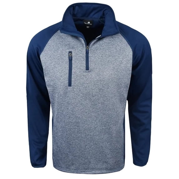 The Weather Company Golf Polyflex Melange Front Pullover True Navy Heather Large