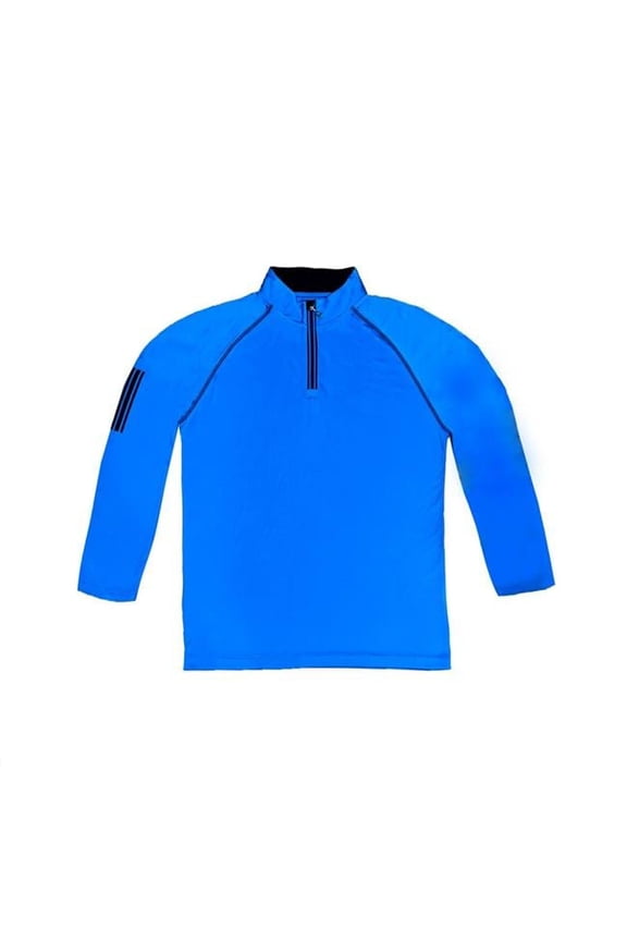 The Weather Company Golf Solid Activewear Long Sleeve Jersey Azure Blue/Black Medium