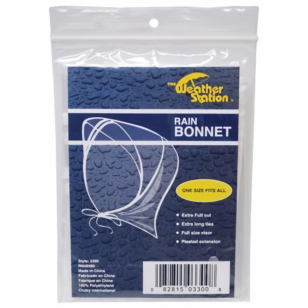 The Weather Station Clear Rain Bonnet (Pack of 18)