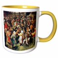 thumbnail image 1 of 3drose, the Wedding Dance, 1566 by Pieter Bruegel the Elder Guest Dancing, 11oz Two-tone Yellow Mug, 1 of 6